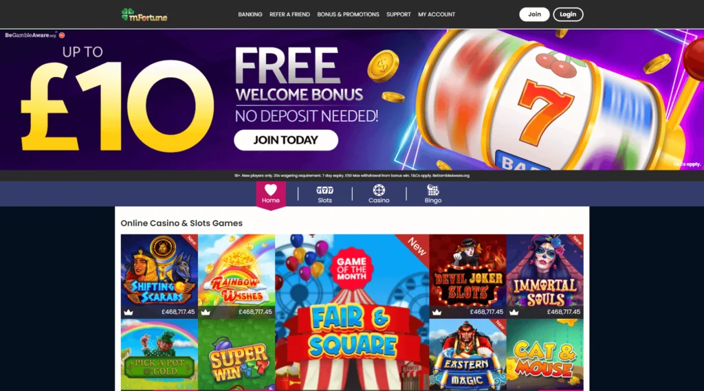 Mfortune Casino Site
